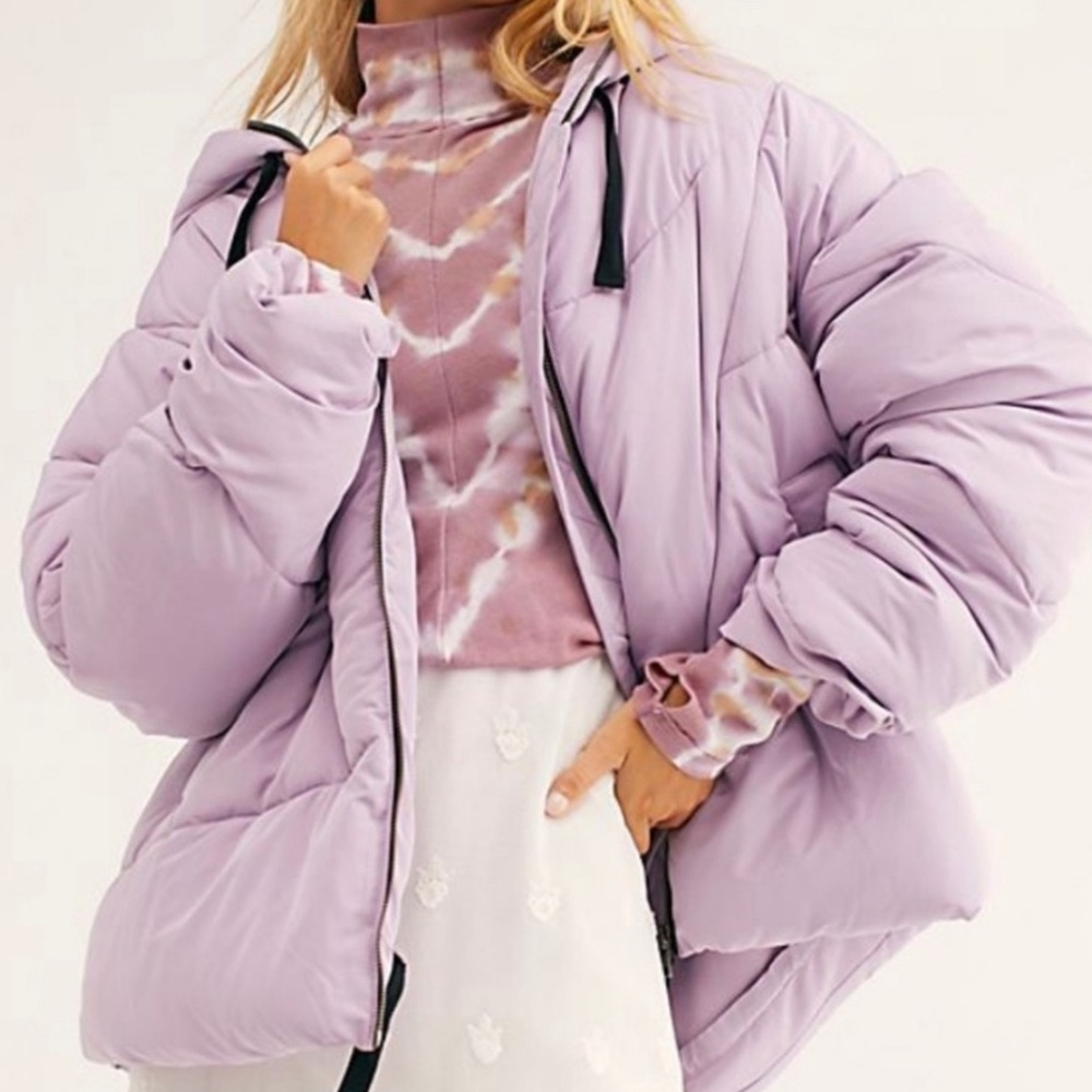 Free People Lilac Cloud Puffer Jacket